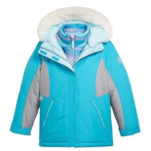 ZeroXposur Aqua and Gray Puffer Jacket